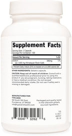 Type Zero Himalayan rock salt capsule bottle nutritional information panel