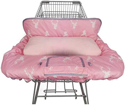 ICOPUCA baby girl cart cover folded compactly into its self-contained carry bag