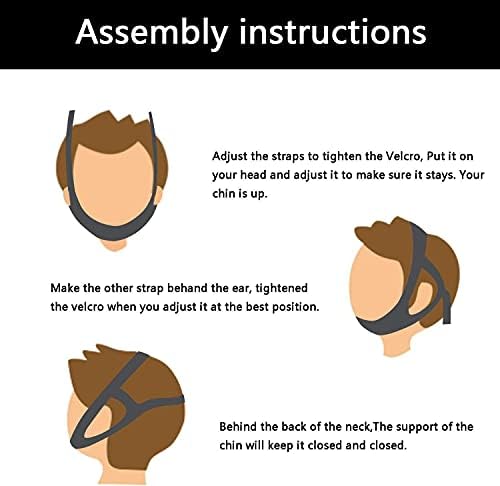 Black snoring solution belt for men and women sleeping