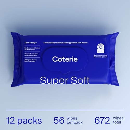 Oversized plant based hydrating wipe being pulled out from the moisture seal package