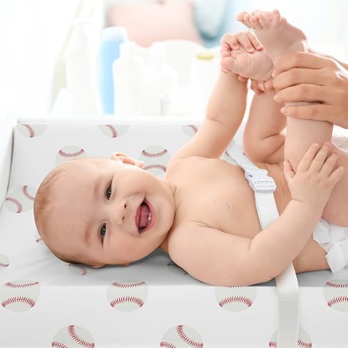 Sweet Jojo Designs athletic baby changing table cover fabric detail