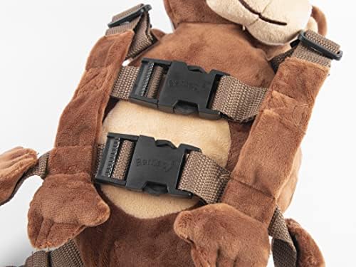 Berhapy 2 in 1 child safety harness back view with leash