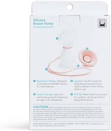 Munchkin silicone breast milk collector demonstrating the ergonomic flange designed for comfortable hands free suction.