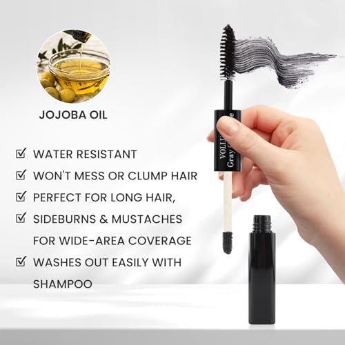 Close up of Volluck hair mascara brush for beard and eyebrow