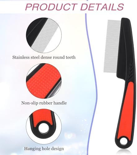 Six piece set of blue professional nit and flea combs