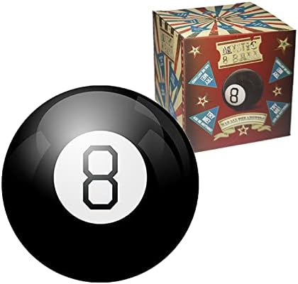 Top view of Yassk 8 Ball retro style fortune telling gift