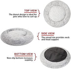 Bedfolks Calming Donut Dog Bed, 36 Inches Round Fluffy for Large Dogs, Anti-Anxiety Plush, Machine Washable (Dark Grey, Large) - Image 5