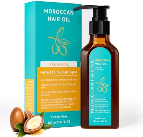 Yogi Care Outccogo Moroccan Argan Oil bottle front view for frizzy hair treatment