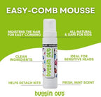 Back of Buggin Out nit removal mousse bottle with instructions