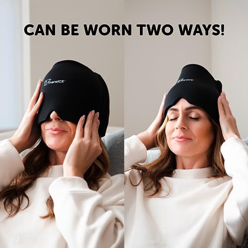 TheraICE migraine cap inside freezer storage bag