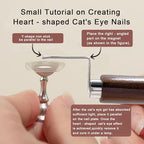 Demonstration of cat eye magnet tool over manicured nail