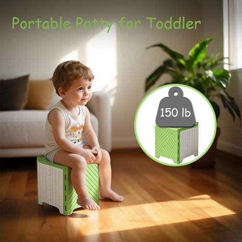 Rhastex foldable travel potty seat for kids green