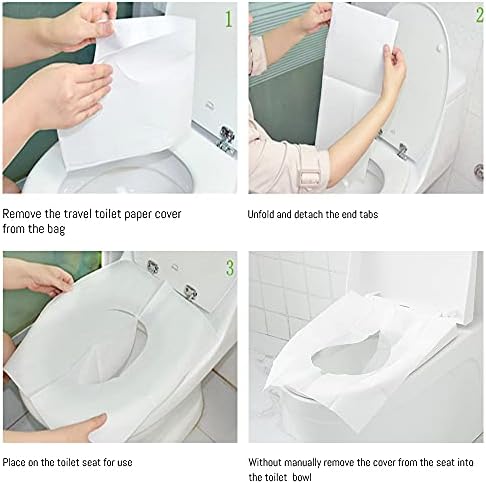 Flushable paper toilet seat protector sheet unfolded to demonstrate large size.