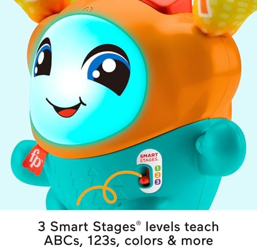 Fisher-Price Smart Stages electronic toy showing learning level selection buttons
