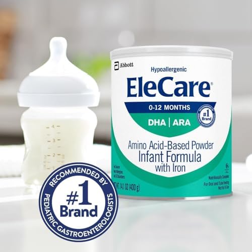 Side view of EleCare amino acid based baby formula