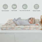 ZoUbqchY soft fabric changing pad cover flat lay view