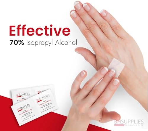 Medium 2-ply nonwoven alcohol pads for injection site preparation