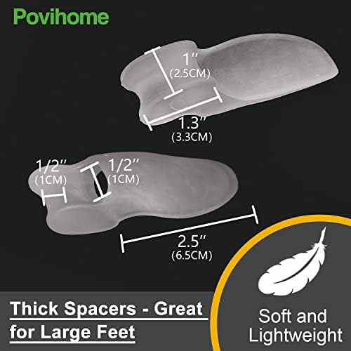 Povihome orthopedic bunion corrector demonstrating half inch thickness