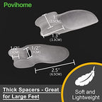 Povihome orthopedic bunion corrector demonstrating half inch thickness