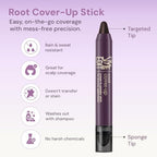 Style Edit temporary hair color stick displaying the blending sponge tip on the opposite side