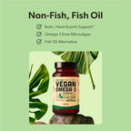 Close-up view of vegan softgel capsules showing clear amber liquid contents