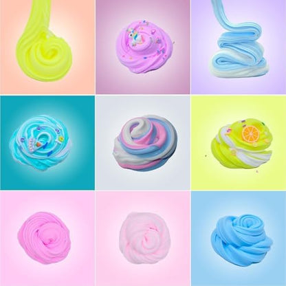 Assorted DIY slime charms and sprinkle toppings included in the arts and crafts set.