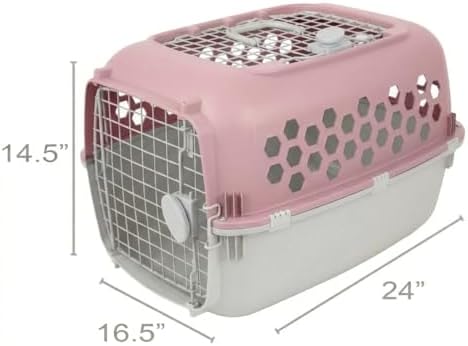 Petmate heavy duty plastic pet kennel with steel wire door