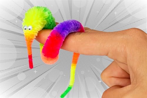 Cat playing with JA-RU fuzzy worm on string