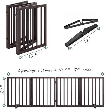 Close up of narrow slats on premium indoor doggie gate