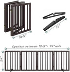 Close up of narrow slats on premium indoor doggie gate