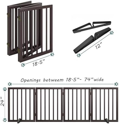 Close up of narrow slats on premium indoor doggie gate