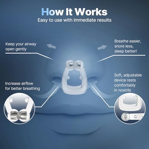 Medical grade silicone nose clip for breathing relief and snore reduction