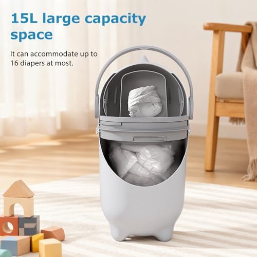 Leasote Besufy 4 gallon diaper bin interior capacity