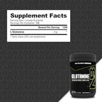 NutraBio Pure L-Glutamine Powder supplement facts label details