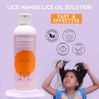 Lice Mamas dimethicone lice formula for kids non-toxic hair oil.