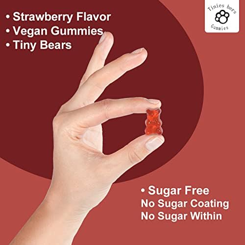 Tinies Bers Lycopene Supplement natural strawberry flavored gummy bears texture