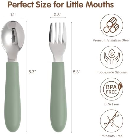 Close up of Eascrozn stainless steel spoon head