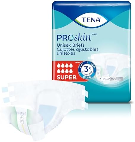 TENA premium breathable disposable adult diapers pack of fifty-six count large size
