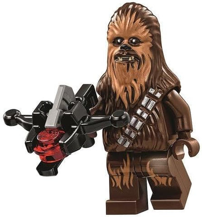 Detailed close up of imported Star Wars Chewbacca 75159 toy figure showcasing molded fur texture.