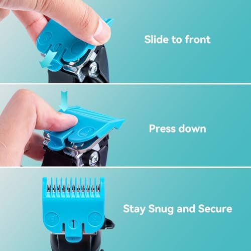 Snap on clipper guides showing length details