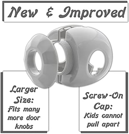 Top view of Driddle door knob cover for toddler safety