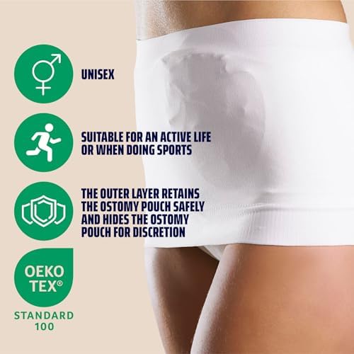 Corsinel seamless unisex hernia belt showing the stretchable inner pocket structure