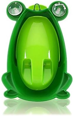 Child using Foryee frog urinal in bathroom setting