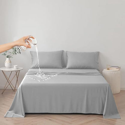 DUJUIKE pet hair resistant bed sheet cover for dogs and cats.