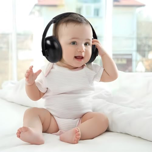 PandaEar baby ear muffs showing adjustable headband design