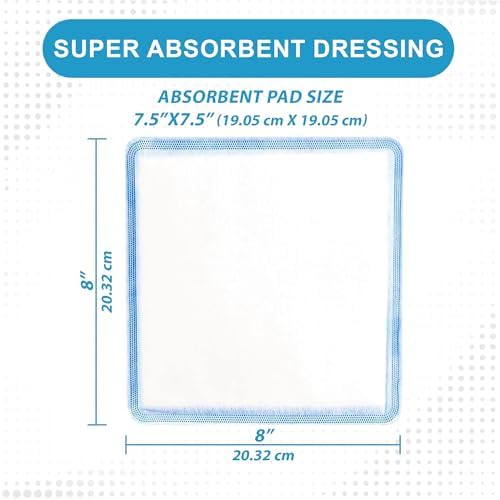 MedVance eight by eight inch sterile dressing pad showing the multi-layer non-adherent structure.