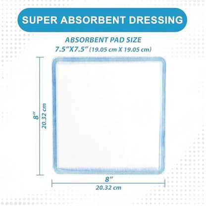 MedVance eight by eight inch sterile dressing pad showing the multi-layer non-adherent structure.