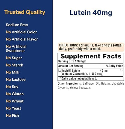 USA imported Puritan's Pride Lutein and Zeaxanthin supplement