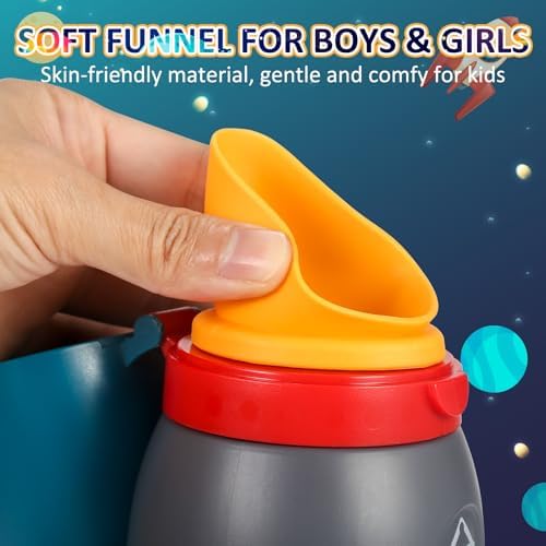 Side profile of Dijiameiya Onedone travel potty bottle