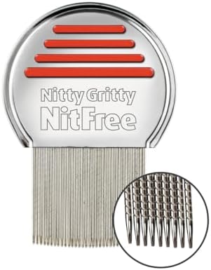 Nitty Gritty NitFree metal comb with micro spiral grooves for egg removal